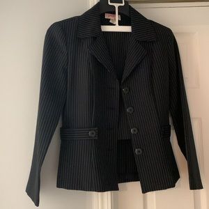 Ian Stacey striped blazer and skirt set